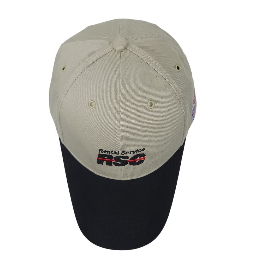 RSC Rental Services Adjustable Slide Cap Trucker Hat Khaki Black ProCorp Images - Picture 8 of 10